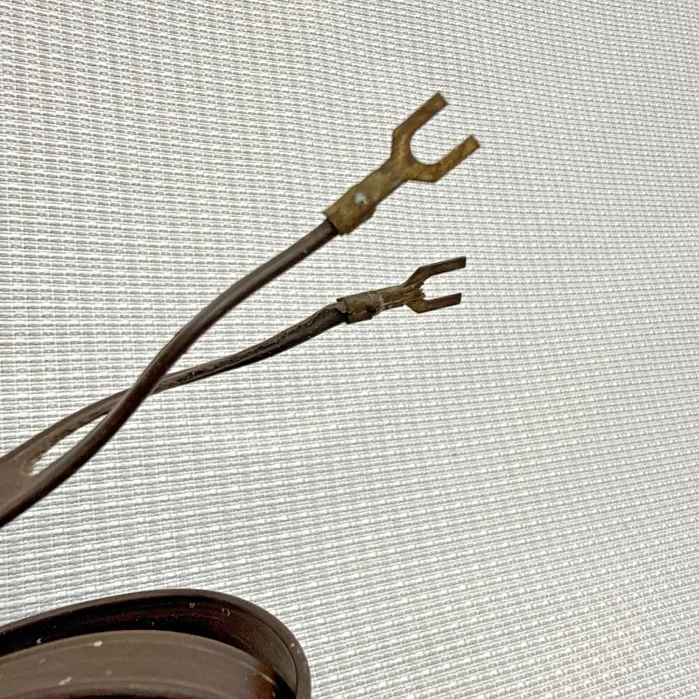 Vintage TV Antenna Telescopic Rabbit Ears Cast Iron Base & Brass Arms for VHF